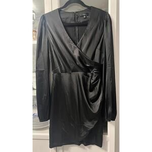 Black silky dress size medium lulus